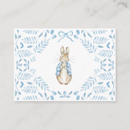 ブルーホワイトPeter the Rabbit Beatrix Baby Shower エンクロージャーカード