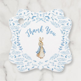 ブルーホワイトPeter the Rabbit Beatrix Baby Shower フェイバータグ