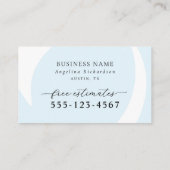 ブルーホワエレガントイト洗浄サーモダンビス 名刺 (裏面)