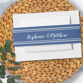 ブルーホワシンプルイトシッエレガントクミニマ結婚リスト 招待状ベリーバンド