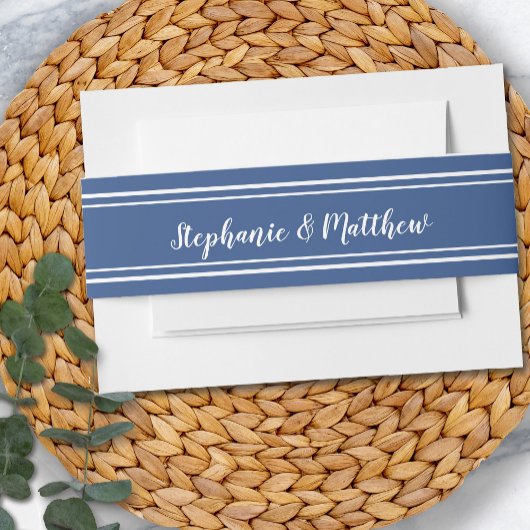 ブルーホワシンプルイトシッエレガントクミニマ結婚リスト 招待状ベリーバンド