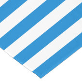 ブルーホワストライプイトエレガントカスタムテンプレートトレンディー ショートテーブルランナー (コーナー)