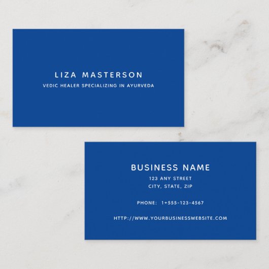 ブルーホワミニマルイト代替医療ヒーラー 名刺 (正面/裏面)