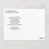 ブルーホワモダンイクラシックト卒業の日付を保存 ポストカード (裏面)