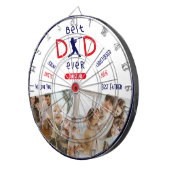 ブルーホワ最高のイパパエバクールーモダンファーズデー ダーツボード (正面右)