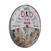 ブルーホワ最高のイパパエバクールーモダンファーズデー ダーツボード (正面左)