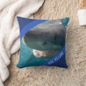 ブルーホワ素晴らしイトシャーク水中オーストラリア投げ クッション (ブランケット)