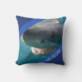 ブルーホワ素晴らしイトシャーク水中オーストラリア投げ クッション (正面)