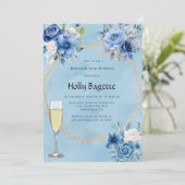 ブルーホワ絵を描イトバラブランチとバブリー 招待状 (スタンド正面)