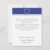 ブルーホワ航海のイトロープハート結婚いかり サンキューカード (裏面)