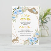 ブルーホースとハットブライダルシャワー招待 招待状 (スタンド正面)
