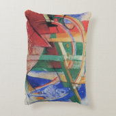 ブルーホースとレインボーバイフランツマルク アクセントクッション (裏面(縦))