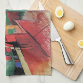 ブルーホースとレインボーバイフランツマルク キッチンタオル (四つ折り)