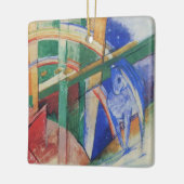 ブルーホースとレインボーバイフランツマルク セラミックオーナメント (左)