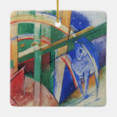 ブルーホースとレインボーバイフランツマルク セラミックオーナメント (裏面)