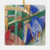 ブルーホースとレインボーバイフランツマルク セラミックオーナメント (正面)