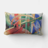 ブルーホースとレインボーバイフランツマルク ランバークッション (正面)