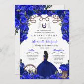 ブルーホースシューウエスタンチャラフローラキンセアニェラ 招待状 (正面/裏面)