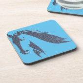 ブルーホーススパークル懸命プラスチックコースター コースター (左側)