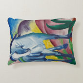 ブルーホースバイフランツマルクヴィンテージファインアート アクセントクッション (正面)