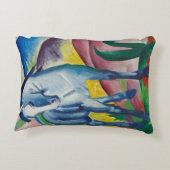 ブルーホースバイフランツマルクヴィンテージファインアート アクセントクッション (裏面)