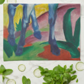 ブルーホースバイフランツマルクヴィンテージファインアート キッチンタオル (折り畳み)