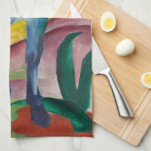 ブルーホースバイフランツマルクヴィンテージファインアート キッチンタオル (四つ折り)