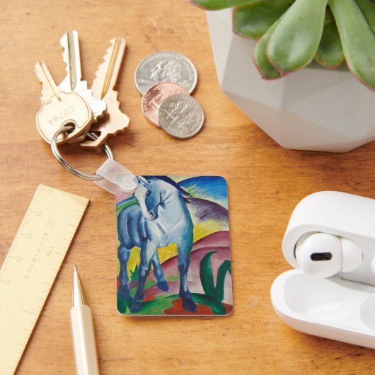 ブルーホースバイフランツマルクヴィンテージファインアート キーホルダー (デスク)