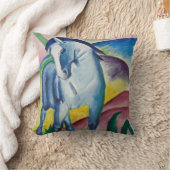 ブルーホースバイフランツマルクヴィンテージファインアート クッション (ブランケット)