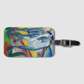 ブルーホースバイフランツマルクヴィンテージファインアート ラゲッジタグ (正面横)