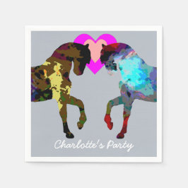 ブルーホースパーソナライズされた紙ナプキンス スタンダードカクテルナプキン