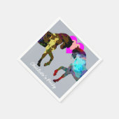 ブルーホースパーソナライズされた紙ナプキンス スタンダードカクテルナプキン (角)