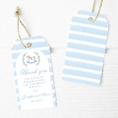 ブルーホースボーホアーチ男の赤ちゃんシャワ感謝していーユー ギフトタグ