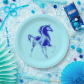 ブルーホース紙プレートカスタムカラー ペーパープレート (パーティー)