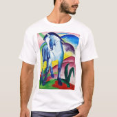 ブルーホース絵画ズバイフランツ・マーク Tシャツ (正面)