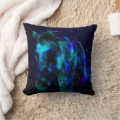 ブルーホース装飾用クッション クッション (ブランケット)