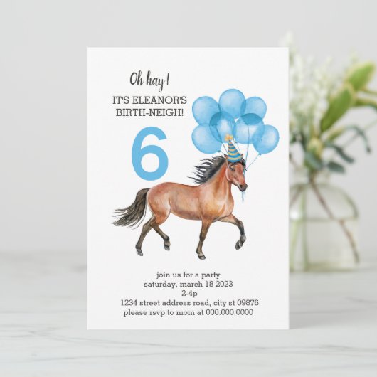 ブルーホース誕生日//Oh Hayそれはあなたの誕生ネギだ 招待状 (スタンド正面)