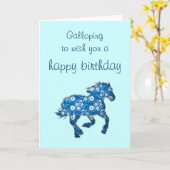 ブルーホース カード (黄色い花)