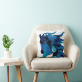 ブルーホース&ガールクッション クッション (椅子)