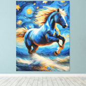 ブルーホース キャンバスプリント (インサイチュ (ウッドフロア))