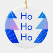 ブルーホーホーホクリスマス セラミックオーナメント (裏面)
