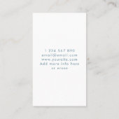 ブルーホームイラストレーションハウスシッタミニマリスト 名刺 (裏面)