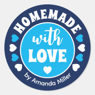 ブルーホームメイドウィズラブファーザーズデイベーキング ラウンドシール