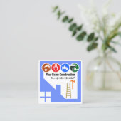 ブルーホーム建物フレームハンドマン スクエア名刺 (スタンド正面)