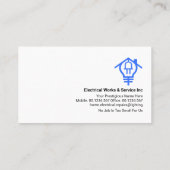 ブルーホーム電気配線回路 名刺 (裏面)