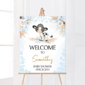 ブルーホーリーカウベビーシャワーへようこそ ポスター