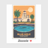 ブルーホールニューメキシコトラベルアートヴィンテージ シール (シート)