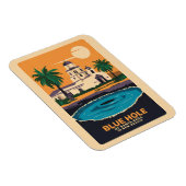 ブルーホールニューメキシコトラベルアートヴィンテージ マグネット (右側)