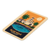 ブルーホールニューメキシコトラベルアートヴィンテージ マグネット (左側)