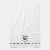 ブルーホー航海のトホイールヴィンテージボート キッチンタオル (縦)